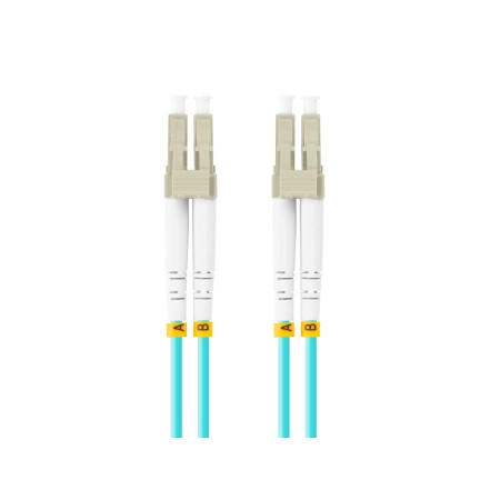 Latiguillo fibra optica lc - upc lanberg 3m multi duplex om3 50 - 125 lszh azul