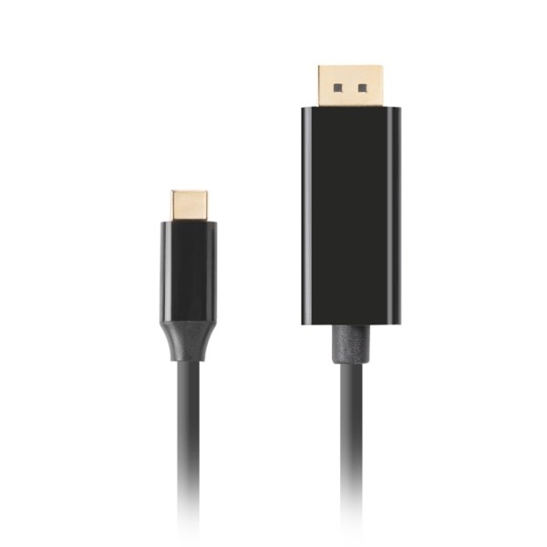 Cable usb tipo c a displayport 4k lanberg macho - macho 1m negro