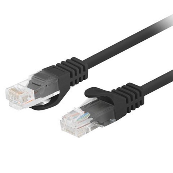 Cable red lanberg latiguillo cat.6 u - utp 7.5m negro fluke passed