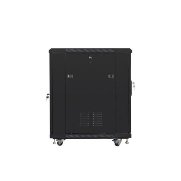 Armario rack lanberg 19 pulgadas 15u - 600x800 flat pack negro puerta malla