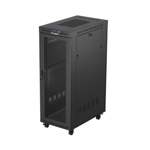 Armario lanberg rack 19 pulgadas 32u - 600x1000 flat pack puerta perforada display lcd bk