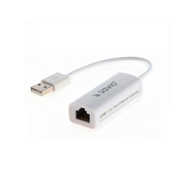 ADAPTADOR USB 2.0 A ETHERNET RJ45 SAVIO CL-24