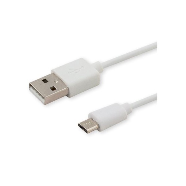 CABLE USB 2.0 A MICRO USB 1M BLANCO SAVIO CL-123