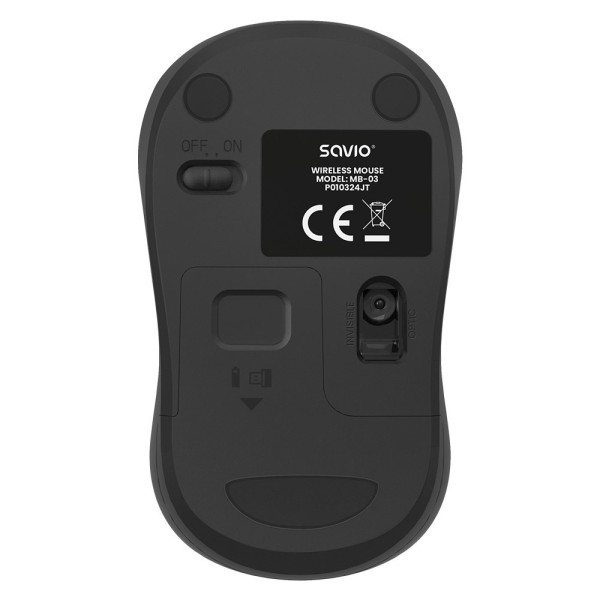 RATON OPTICO SAVIO MB-03 WIRELESS 1000 DPI