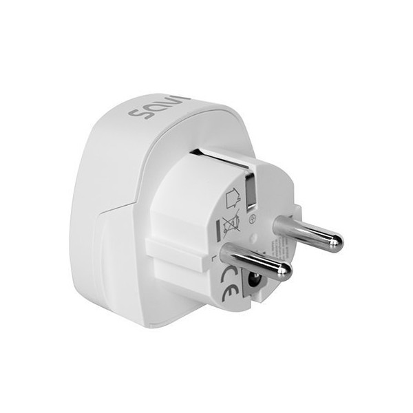 ADAPTADOR ENCHUFE VIAJE UK A ESPAÑA SAVIO AP-02