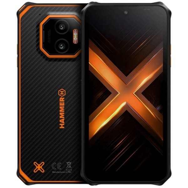 Movil rugerizado hammer energy x2 5g 6 - 128gb negro - naranja