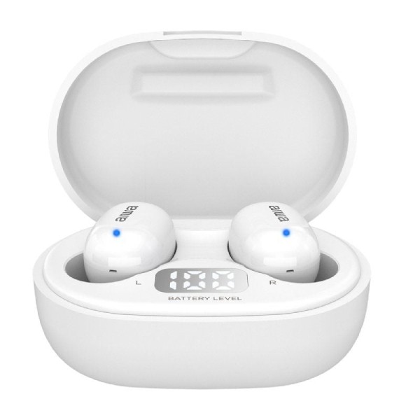 Auriculares Bluetooth Aiwa EBTW-150WTMKII con estuche de carga/ Autonomía 3h/ Blancos