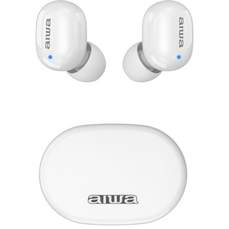 Auriculares Bluetooth Aiwa EBTW-150WTMKII con estuche de carga/ Autonomía 3h/ Blancos