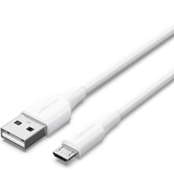 Cable USB 2.0 Vention CTIWH/ USB Macho - MicroUSB Macho/ 480Mbps/ 2m/ Blanco