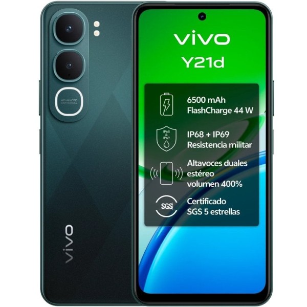 Smartphone Vivo Y21d 4GB/ 128GB/ 6.68″/ Verde
