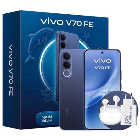Smartphone Vivo V70 FE 8GB/ 256GB/ 6.83″/ 5G/ Azul/ Incluye Cargador + Auriculares