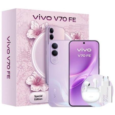 Smartphone Vivo V70 FE 8GB/ 256GB/ 6.83″/ 5G/ Púrpura/ Incluye Cargador + Auriculares