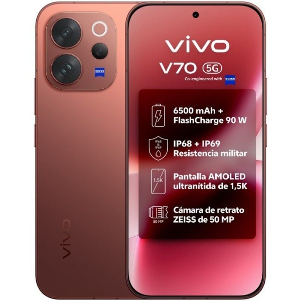Smartphone Vivo V70 8GB/ 512GB/ 6.59″/ 5G/ Marrón