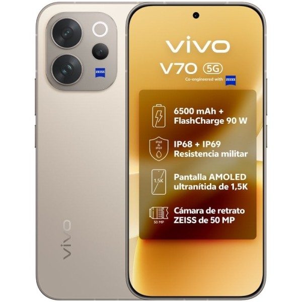 Smartphone Vivo V70 8GB/ 512GB/ 6.59″/ 5G/ Gris