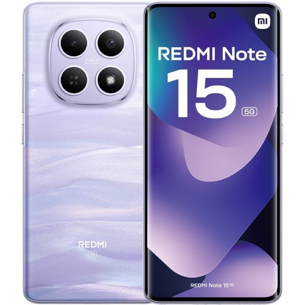 Smartphone Xiaomi Redmi Note 15 6GB/ 128GB/ 6.77″/ 5G/ Púrpura