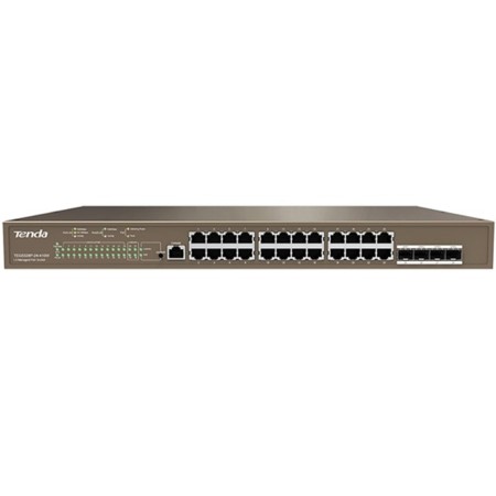 Switch 24 puertos gigabit ethernet 10 - 100 - 1000 tenda 56 gbps - poe total 370 w