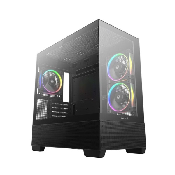Caja ordenador gaming deepcool cg380u matx argb cristal templado negra