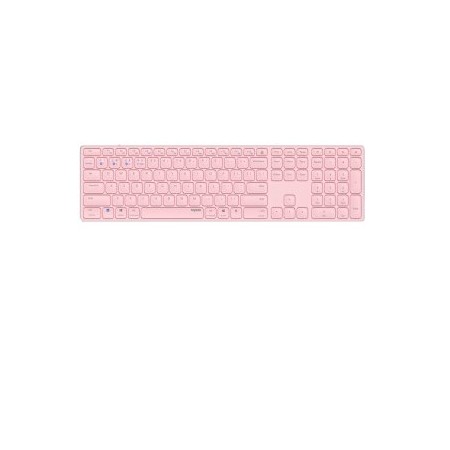 TECLADO RAPOO WIRELESS Y BLUETOOTH E9800M 2.4GHz BT 3.0 5.0 DISEÑO ULTRAFINO BATERIA ROSA