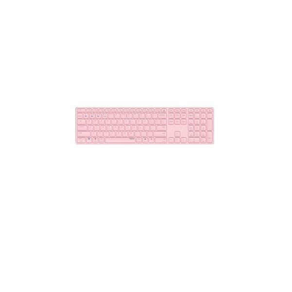 TECLADO RAPOO WIRELESS Y BLUETOOTH E9800M 2.4GHz BT 3.0 5.0 DISEÑO ULTRAFINO BATERIA ROSA