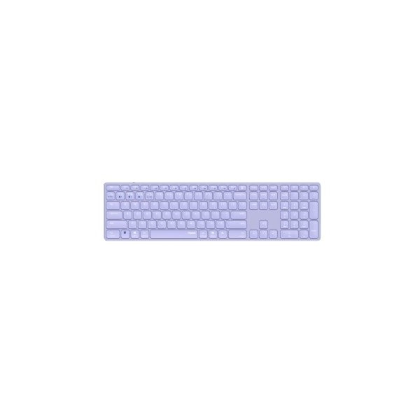 TECLADO RAPOO WIRELESS Y BLUETOOTH E9800M 2.4GHz BT 3.0 5.0 DISEÑO ULTRAFINO BATERIA LILA