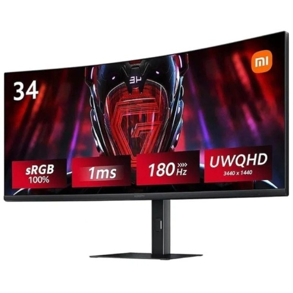 Monitor Gaming Curvo Xiaomi Curved Gaming Monitor G34WQi 34″/ WQHD/ 1ms/ 180Hz/ Negro