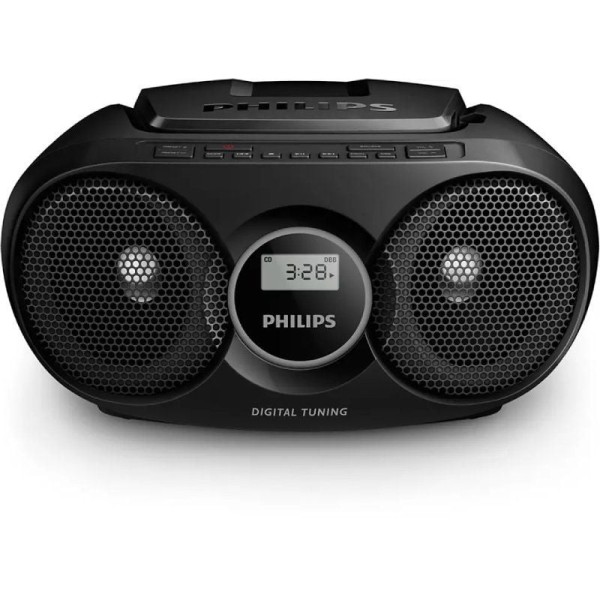 Radio CD Philips AZ215B/12/ 3W/ a Pilas/ Negra