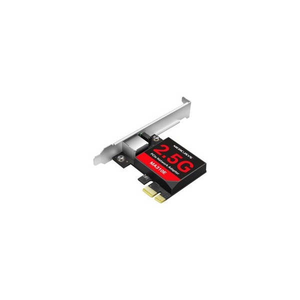 TARJETA DE RED PCIe 2.5Gbps MERCUSYS MA310E INCLUYE SOPORTE ESTANDAR Y DE PERFIL BAJO
