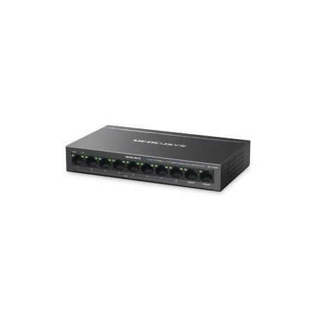 SWITCH POE+ NO GESTIONABLE MERCUSYS MS110CMP 10P 10xRJ45 100Mbps 8xPoE+ 2xGbps 65W 250m