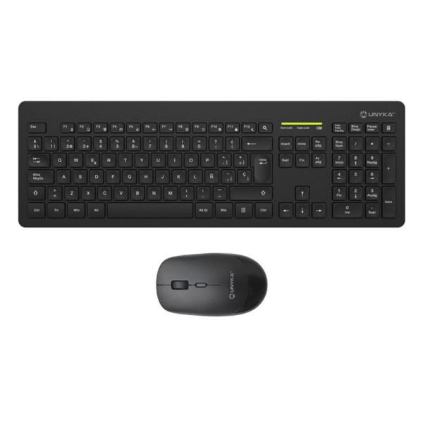 Teclado + raton unykach mk212 pro slim inalambrico