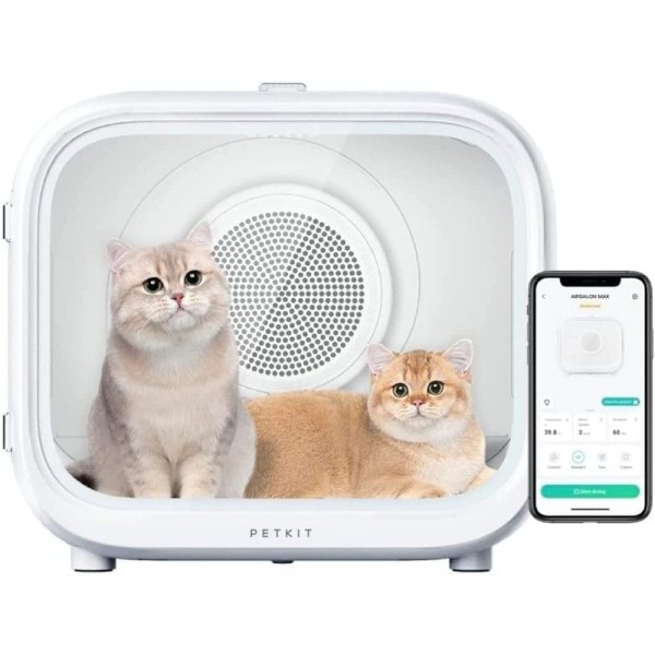 Cabina de secado Automático para Mascotas PetKit Airsalon Max/ 60L/ Control desde APP