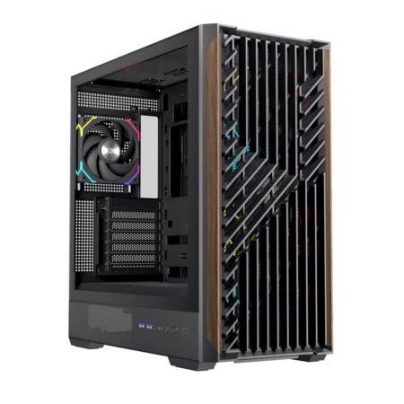 Caja ordenador gaming einarex p800 atx rgb cristal templado negra