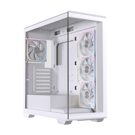Caja ordenador gaming einarex s700 rgb atx cristal templado blanca