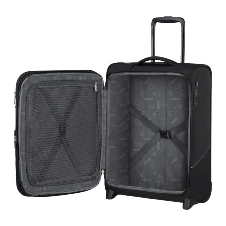 Maleta de Cabina American Tourister Upright SummerRide 55cm/ 55x40x20cm/ 2 Ruedas/ Negra