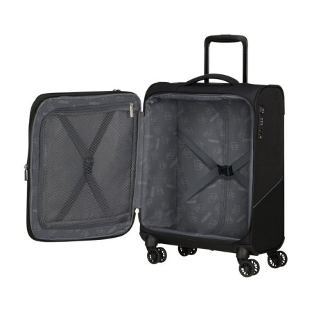 Maleta de Cabina American Tourister SummerRide Spinner 55cm/ 55x40x23cm/ 4 Ruedas/ Negra