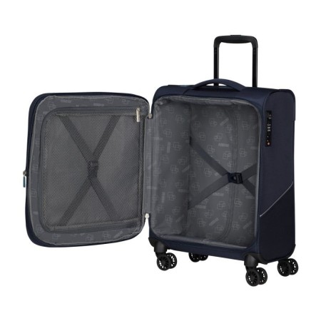 Maleta de Cabina American Tourister SummerRide Spinner 55cm/ 55x40x23cm/ 4 Ruedas/ Azul Marino