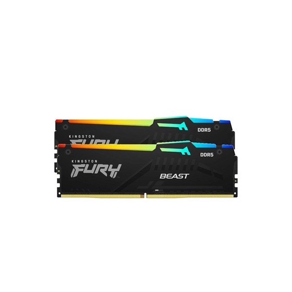 Memoria ram ddr5 16gb 2 x 8gb kingston - 5600 mhz - pc5 - 44800 - fury beast rgb - cl40 - 1.25v