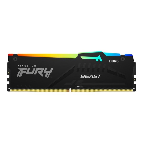 Memoria ram ddr5 64gb 2x32gb kingston - 5600mt - s - fury beast rgb - cl40 - negro
