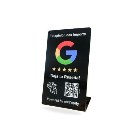 STAND NFC PARA RESEÑAS DE GOOGLE DE REVTAPIFY TECNOLOGIA NFC Y CODIGO QR