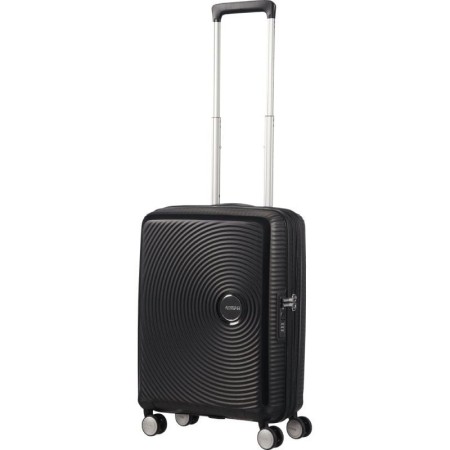 Maleta de Cabina American Tourister SoundBox Spinner 55cm/ 55x40x20cm/ 4 Ruedas/ Negra