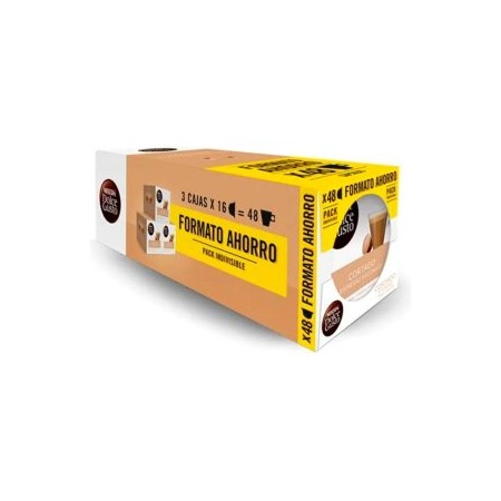CÁPSULAS DOLCE GUSTO CORTADO ESPRESSO MACCHIATO TRIPACK NESCAFE 48 UNIDADES (3X16)