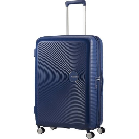 Maleta Grande American Tourister SoundBox Spinner 77cm/ 77x51.5x29.5cm/ 4 Ruedas/ Azul Marino