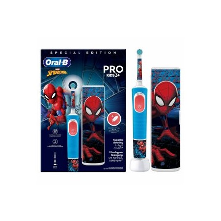 CEPILLO DENTAL ELECTRICO BRAUN ORAL-B VITALITY PRO3+ KIDS SPIDERMAN + FUNDA DE VIAJE