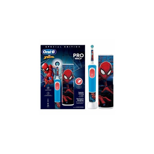 CEPILLO DENTAL ELECTRICO BRAUN ORAL-B VITALITY PRO3+ KIDS SPIDERMAN + FUNDA DE VIAJE