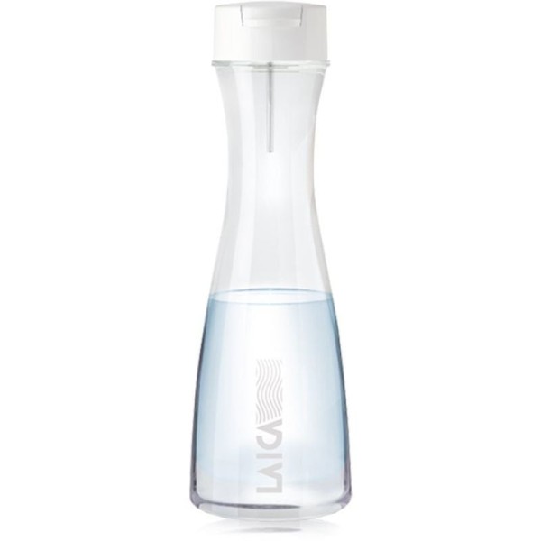 Botella Filtrante Laica GlaSSmart/ Capacidad 1.1L/ Blanca/ Incluye 2 Filtros