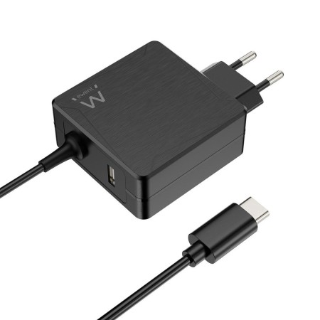 Cargador de pared usb tipo c ewent ew3978 1 x usb tipo a 65w pd power delivery