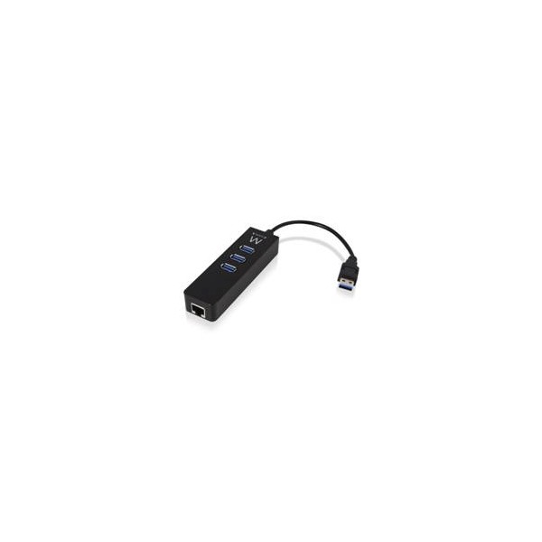 Hub usb ewent 3 puertos + 1 puerto gigabit lan - usb 3.1 gen 1
