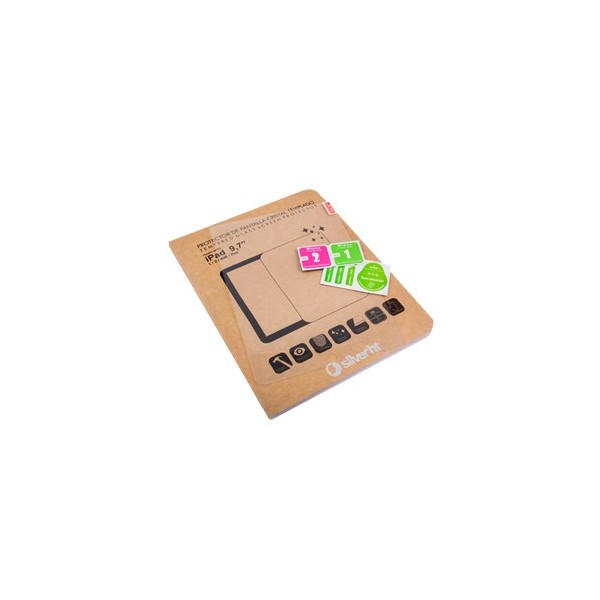 Protector de pantalla silver ht para apple ipad air 1 y 2 cristal templado