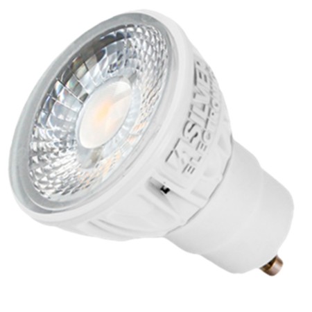 Bombilla led pro+ silver electronics dicroica 5w - 60w - gu10 - 5000k - 38º - 470 lm - luz blanca - a+ - acabado blanco