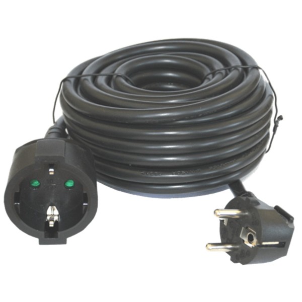 Cable prolongador de corriente silver electrics 2m - 3x 1.5mm - 250v - 16a - 3.500w negro