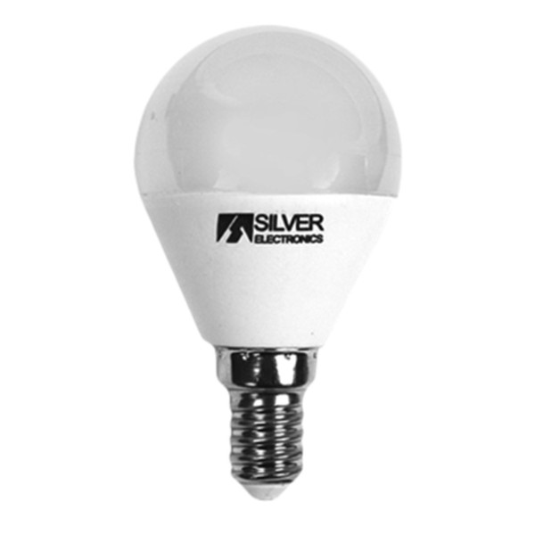 Bombilla led decorativa silver electronis esferica 6w - 65w - e14 - 4000k - 520 lm - luz neutra - a+